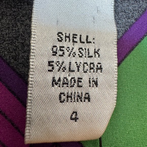 Colorful Abstract Silk Dress ASO Lorelai Gilmore - Picture 5 of 5